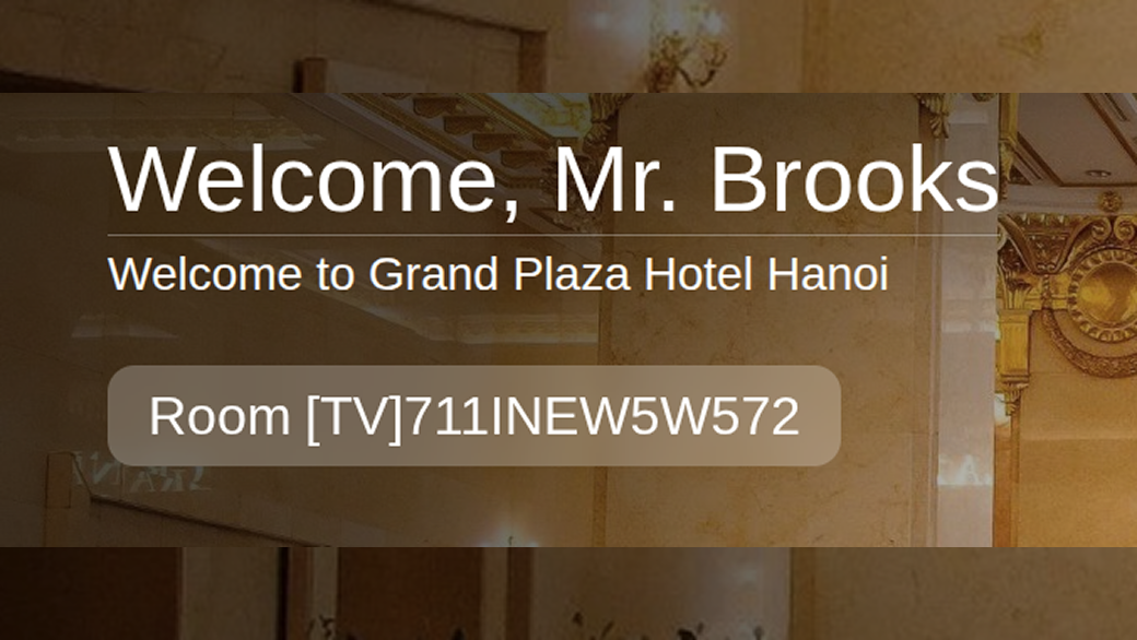 Personalised Welcome Page